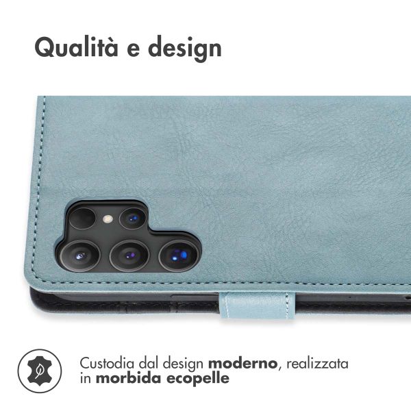 imoshion Cover a libro di Lusso Samsung Galaxy S24 Ultra - Azzurro