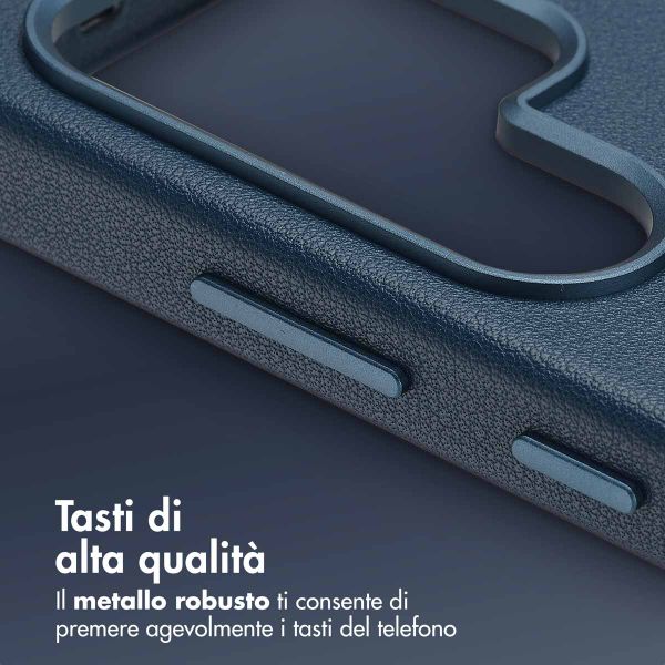 Accezz Cover in Pelle con MagSafe Samsung Galaxy S25 Ultra - Nightfall Blue