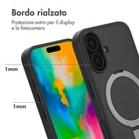 Accezz Cover con anello e supporto con MagSafe Apple iPhone 16 - Nero