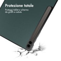 imoshion Cover a libro Trifold Samsung Galaxy Tab S10 Plus / Tab S9 FE Plus / Tab S9 Plus - Verde scuro