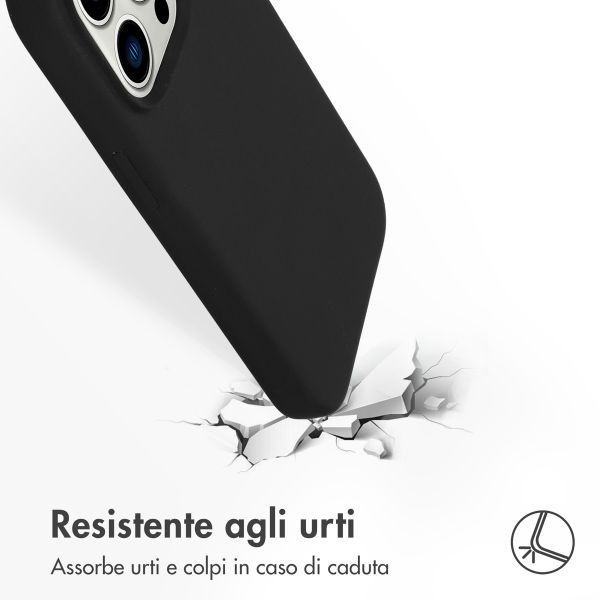 Accezz Cover in silicone liquido con MagSafe Apple iPhone 14 Pro - Nero