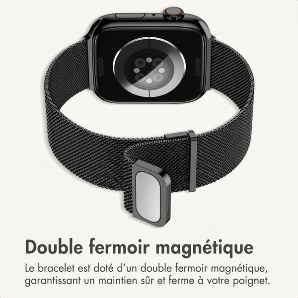imoshion Milanees magnetisch bandje Apple Watch | 38/40/41/42 mm - Zwart