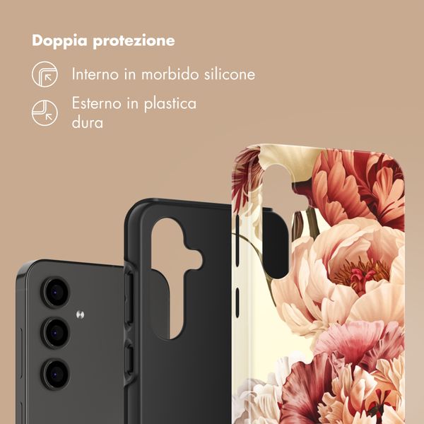 Selencia Cover Posteriore Vivid Samsung Galaxy S24 FE - Vintage Peony