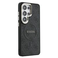 Guess Cover Posteriore 4G Leather con MagSafe Samsung Galaxy S26 Ultra - Gold Edge - Black