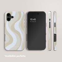 Selencia Cover posteriore Vivid con MagSafe Apple iPhone 16 - Desert Waves Beige