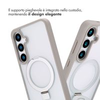 Accezz Cover con anello e supporto con MagSafe Samsung Galaxy S24 Plus - Grigio