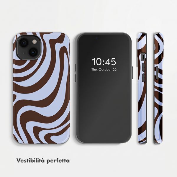 Selencia Cover posteriore Vivid con MagSafe Apple iPhone 14 - Dream Swirl Chocolate