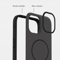 imoshion Cover posteriore Color con Thin MagSafe Ring Apple iPhone 15 - Nero
