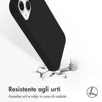 Accezz Cover in silicone liquido con MagSafe Apple iPhone 13 Mini - Nero