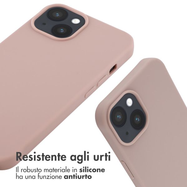imoshion Cover in Silicone con Cordino Apple iPhone 14 - Sand Pink