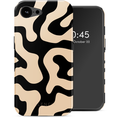 Selencia Cover posteriore Vivid con MagSafe Apple iPhone 17e / 16e - Art Wave Black