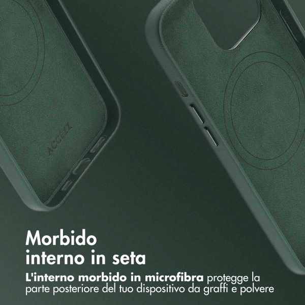 Accezz Cover in Pelle con MagSafe Apple iPhone 13 Pro - Cedar Green