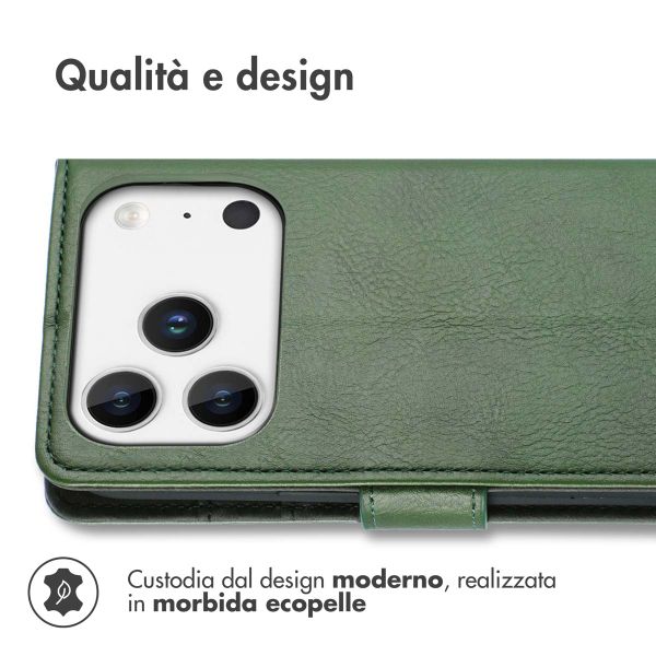 imoshion Cover a libro di Lusso Apple iPhone 17 Pro - Verde