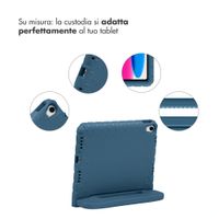 imoshion Cover Posteriore Kidsproof con Maniglia Apple iPad 11 (2025) 11 pollici A16 / iPad 10 (2022) 10.9 pollici - Blu scuro