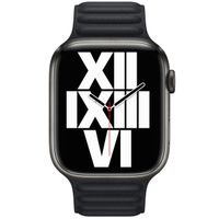 Apple Cinturino Leather Link Apple Watch | 44/45/46/49 mm - Taglia M/L - Ink