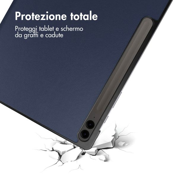 imoshion Cover a libro Trifold Samsung Galaxy Tab S10 Plus / Tab S9 FE Plus / Tab S9 Plus - Blu scuro