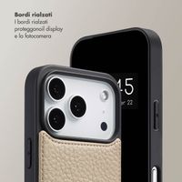 Selencia Cover per telefono Nova con cordino e portacarte Apple iPhone 17 Pro - Beige