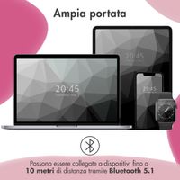 imoshion Cuffie wireless per bambini con LED a forma di unicorno - Limitatore di decibel - Con cavo AUX - Pink / Hot Pink