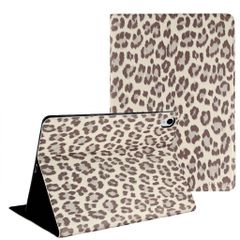 Selencia Libreria Sabi con stampa leopardata Samsung Galaxy Tab S11 - Soft Ivory