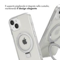 Accezz Cover con anello e supporto con MagSafe Apple iPhone 15 - Trasparente
