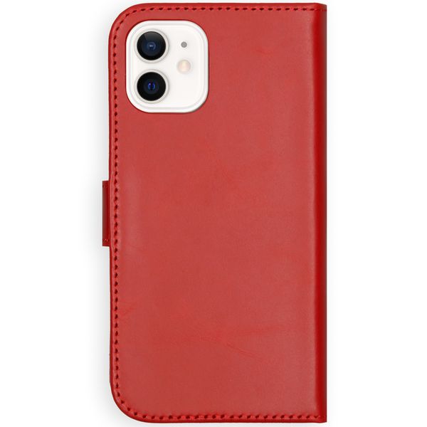Selencia Cover a libro in vera pelle Apple iPhone 12 Mini - Rosso