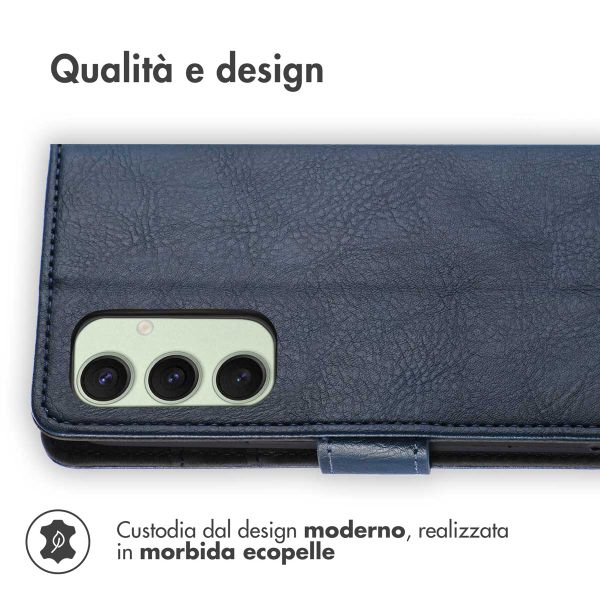 imoshion Cover a libro di Lusso Samsung Galaxy S24 FE - Blu scuro