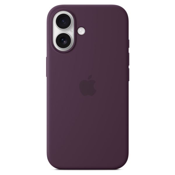 Apple Cover Posteriore in Silicone con MagSafe Apple iPhone 16 - Plum