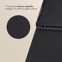 Selencia Libreria Sabi con stampa leopardata Samsung Galaxy Tab A11 Plus - Midnight Black