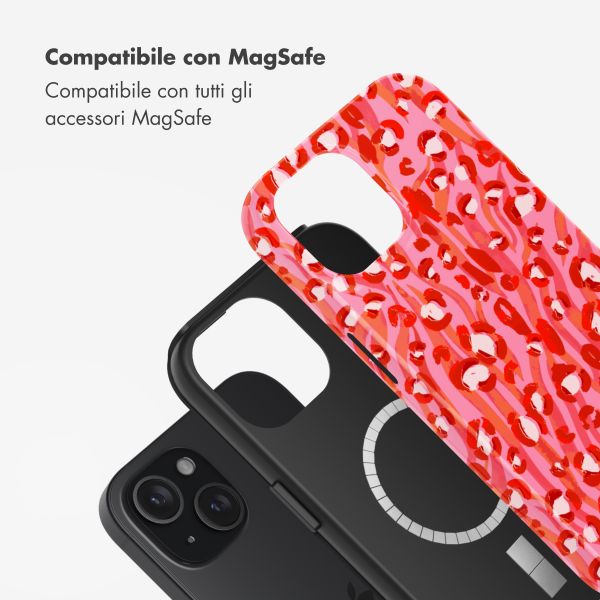 Selencia Cover posteriore Vivid con MagSafe Apple iPhone 15 - Wild Spots Lipstick