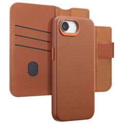 Accezz Cover in pelle 2 in 1 con MagSafe Apple iPhone 17e / 16e - Sienna Brown