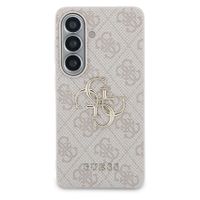 Guess Cover Posteriore con Logo 4G in Metallo Samsung Galaxy S26 Plus - Rosa