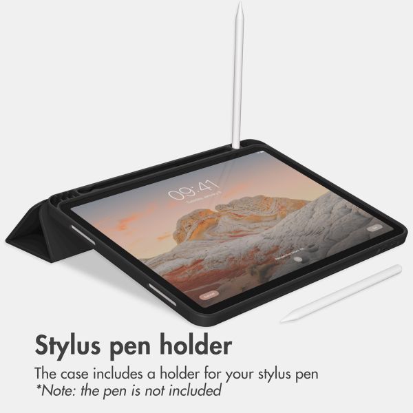 Accezz Cover a libro in silicone Smart Apple iPad 11 (2025) 11 pollici A16 / iPad 10 (2022) 10.9 pollici - Nero