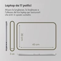 Accezz Custodia per laptop 17 pollici - Nero