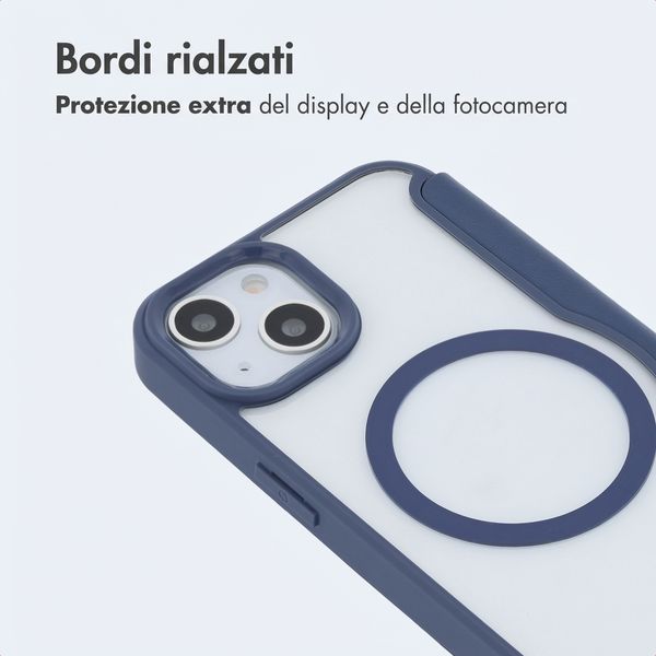 imoshion Bookcase trasparente con MagSafe Apple iPhone 14 / 13 - Blu