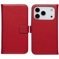 Selencia Cover a libro in vera pelle Apple iPhone 17 Pro Max - Rosso