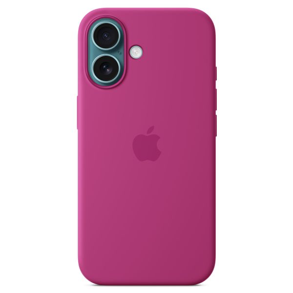 Apple Cover Posteriore in Silicone con MagSafe Apple iPhone 16 - Fucsia
