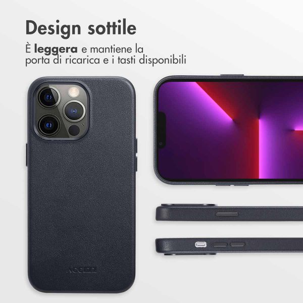 Accezz Cover in Pelle con MagSafe Apple iPhone 13 Pro - Onyx Black