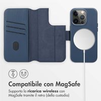 Accezz Cover in pelle 2 in 1 con MagSafe Apple iPhone 14 Pro - Nightfall Blue