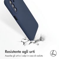 Accezz Cover Posteriore in Silicone Liquido Samsung Galaxy A27 (5G) - Blu scuro