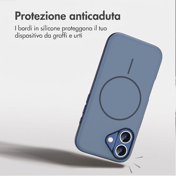 imoshion Cover posteriore Color con Thin MagSafe Ring Apple iPhone 16 - Blu scuro