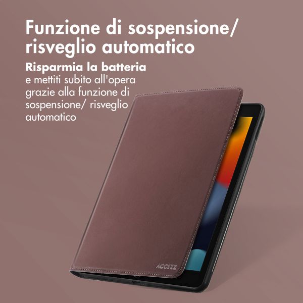 Accezz Cover Tablet Classica Apple iPad 9 (2021) 10.2 pollici / iPad 8 (2020) 10.2 pollici / iPad 7 (2019) 10.2 pollici - Marrone