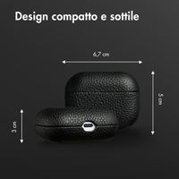 Accezz Cover in vera pelle  Apple Airpods Pro - Nero