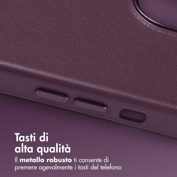 Accezz Cover in Pelle con MagSafe Apple iPhone 13 - Heath Purple