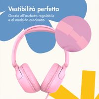 imoshion Cuffie per bambini con filo - cavo AUX - limitatore di decibel - Candy Pink