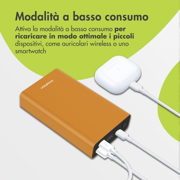 imoshion Powerbank in alluminio Ultra Series 20.000 mAh - Ricarica rapida fino a 33 watt - Oro