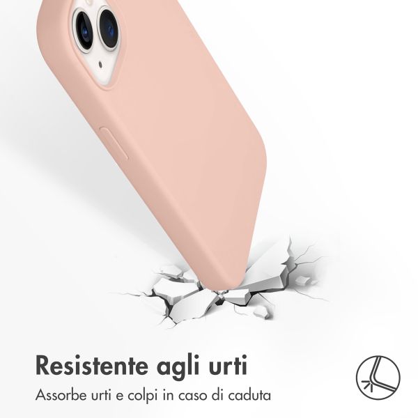 Accezz Cover in silicone liquido con MagSafe Apple iPhone 14 / 13 - Rosa