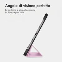 imoshion Cover a libro Trifold Apple iPad 11 (2025) 11 pollici A16 / iPad 10 (2022) 10.9 pollici - Rosa
