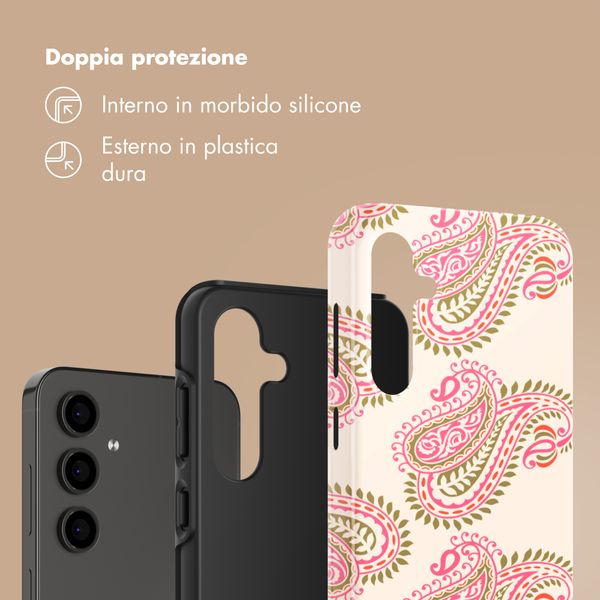 Selencia Cover Posteriore Vivid Samsung Galaxy S24 FE - Paisley Blush