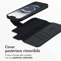 Accezz Cover in pelle 2 in 1 con MagSafe Apple iPhone 17e / 16e - Onyx Black
