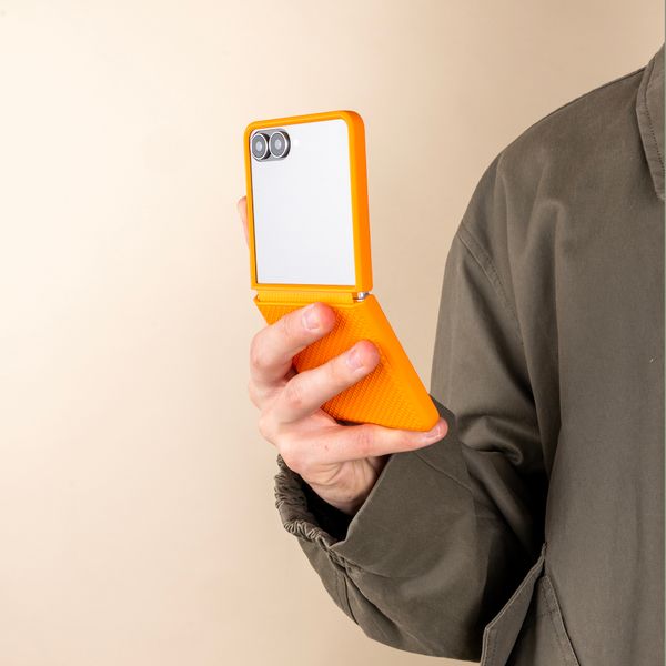 Accezz Cover Grid Samsung Galaxy Z Flip 8 - Arancio